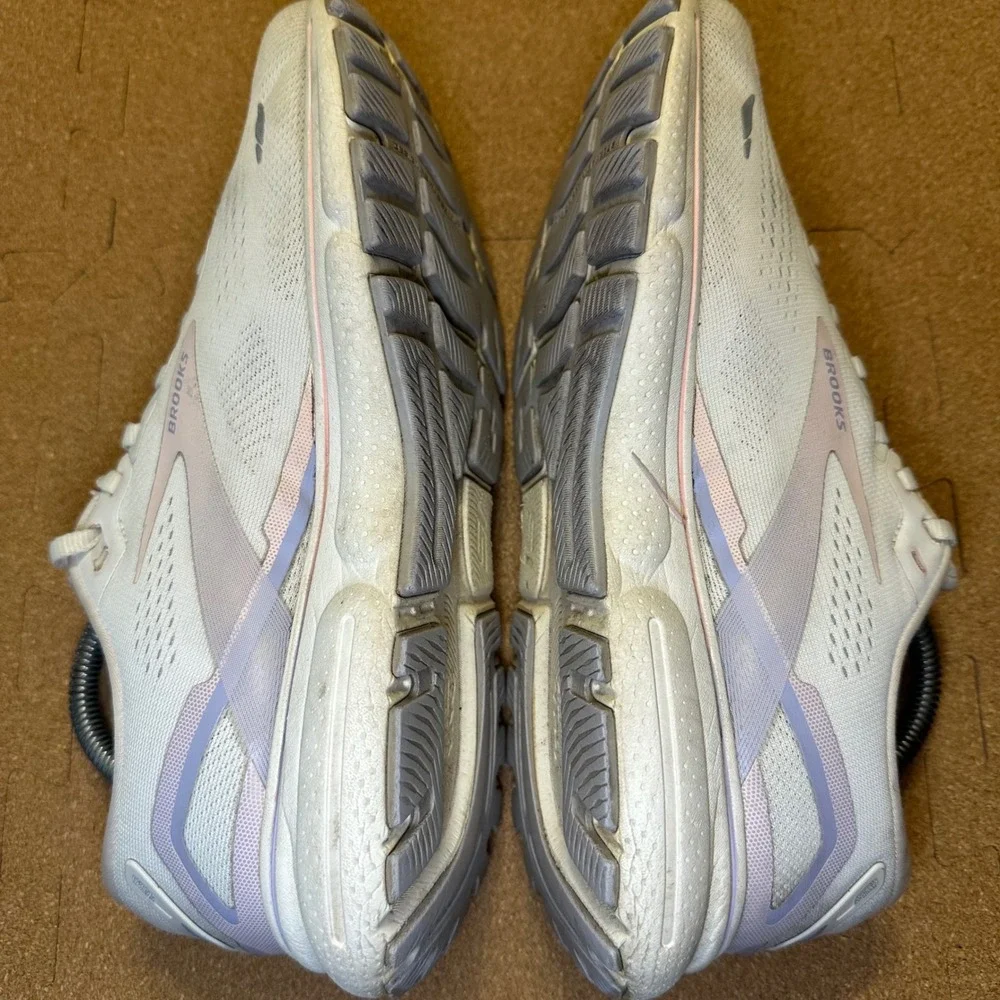 Brooks Ghost 15 Womens Running Shoes Grey Lavender Pink 1203801B199 Size 9.5